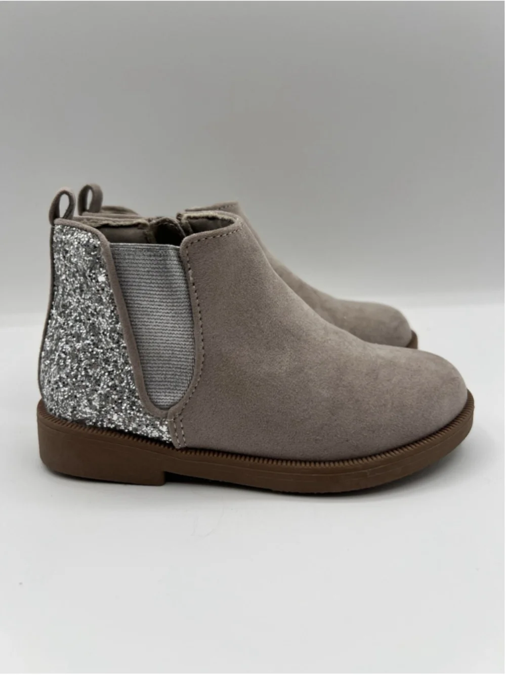 Jumping Beans Camryn Toddler Girl Ankle Boots Silver Size 10